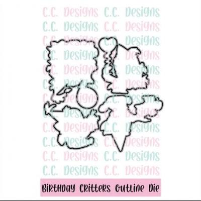 C.C. Designs Outline Die - Birthday Critters